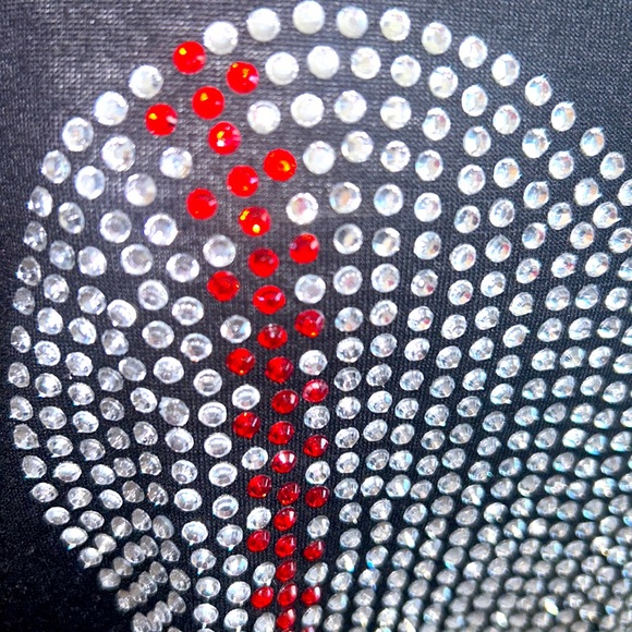 ⚾️BASEBALL TANK❤️with Rhinestones HEART-Shaped Baseball😎Medium Racerback - Picture 6 of 9